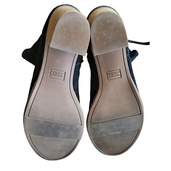 Toms Majorca Black Peep Toe Bootie Size 11 - Picture 7 of 8